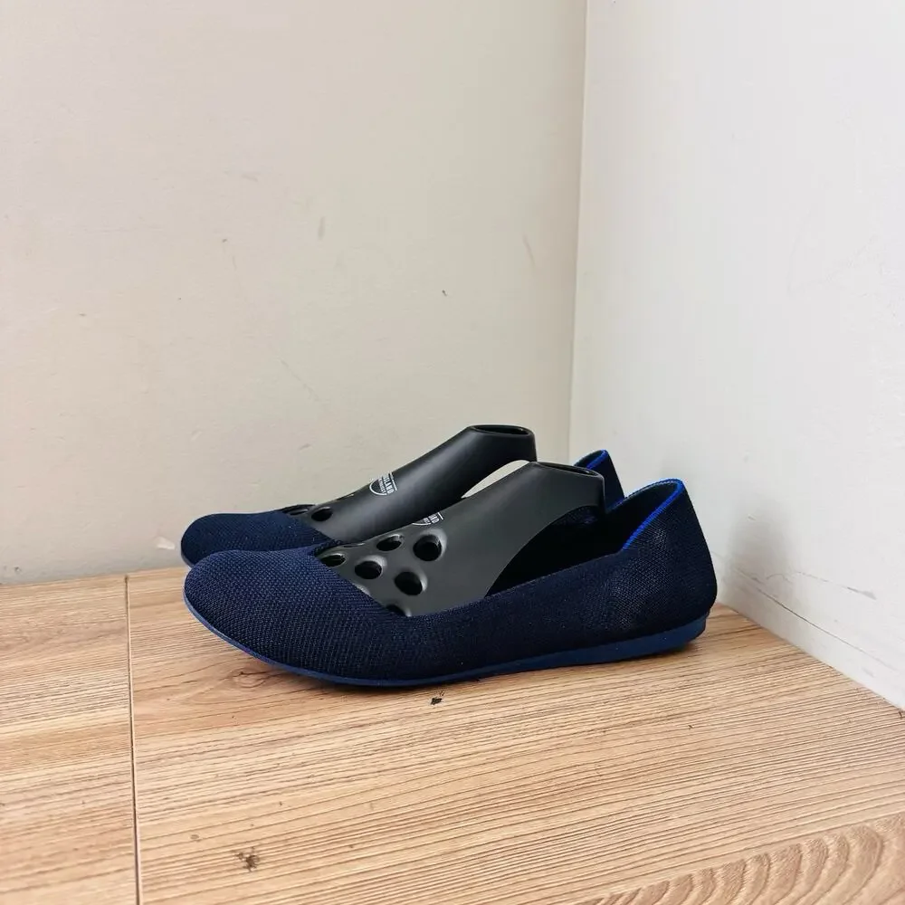 Rothy’s The Flat Navy Blue Knit Slip On Flats Women’s Size 7.5